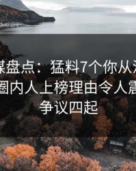 星空传媒盘点：猛料7个你从没注意的细节，圈内人上榜理由令人震惊令人争议四起